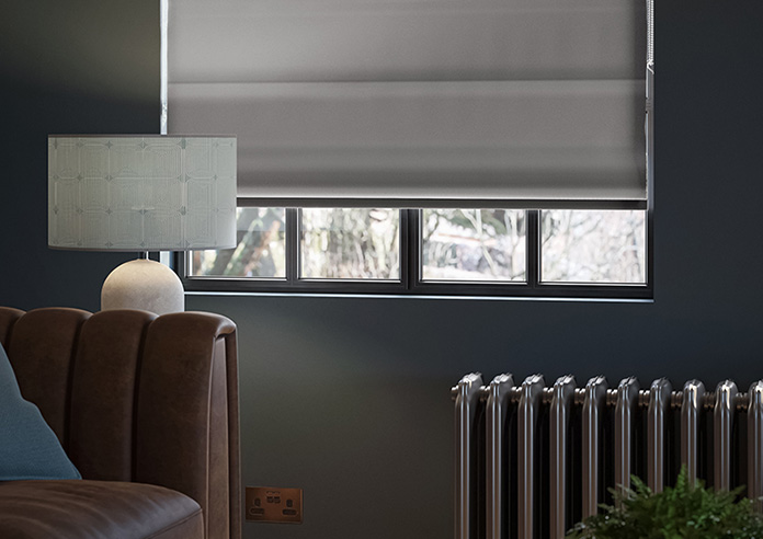 Luxe Velvet, New Silver - Roman Blind - Image 5